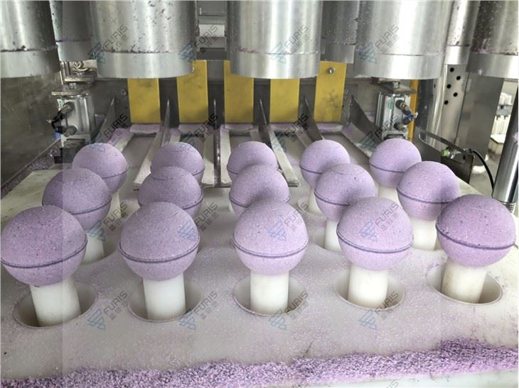 Double Color Automatic Bubble Bath Salt Ball Press Machine Circular Creative Bath Ball Powder Forming Machine